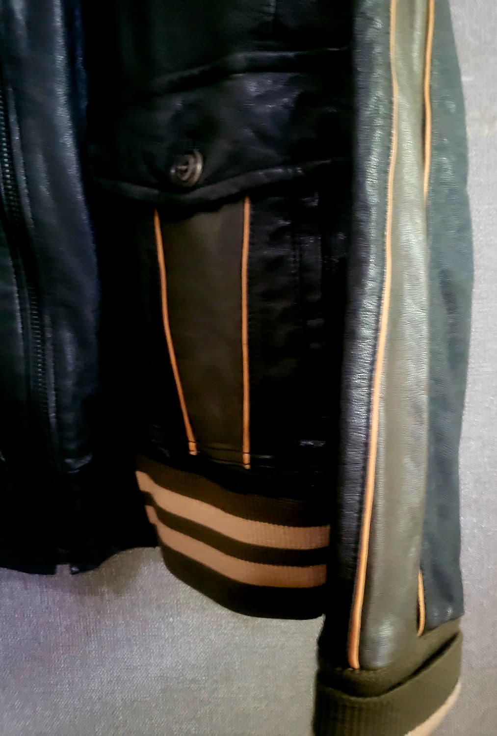 [미착용  새상품] 옴부르노  양가죽 항공 봄버 레더자켓 상품이미지7