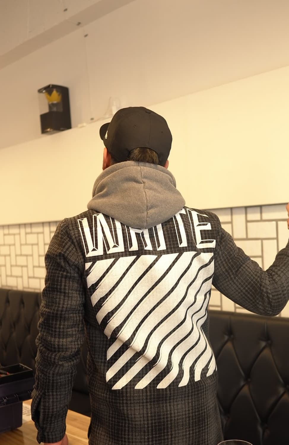 오프화이트 플란넬 타탄 버질아블로 자켓 (L / 105사이즈) 상품이미지4