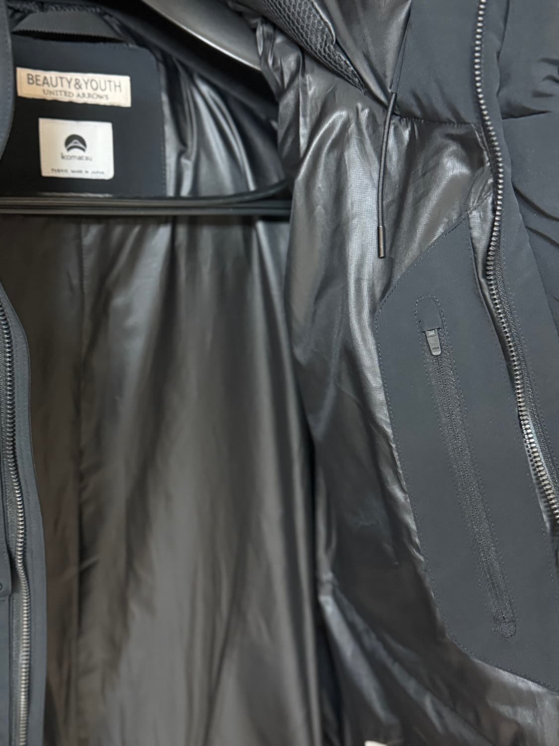 뷰티앤유스 고마츠 700필 패딩 구스 다운 L 유나이티드애로우즈 상품이미지5