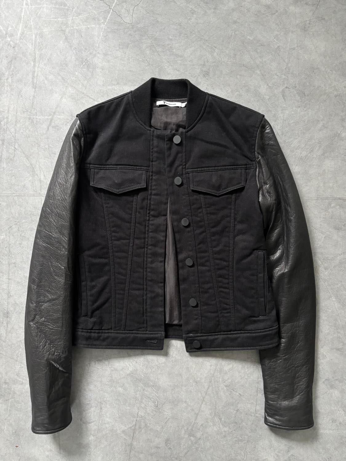 Alexander Wang 알렉산더왕 블랙 레더 슬리브 자켓 상품이미지4