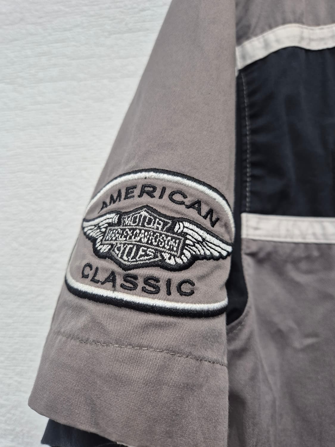 할리데이비슨 반팔 셔츠 회색 남방 / 95 (정품) 상품이미지2