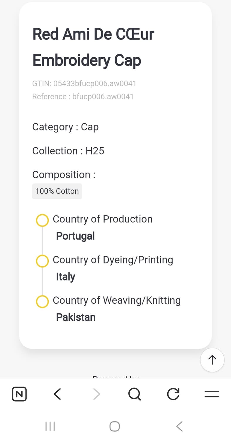 아미 드 쾨르 자수로고 볼캡 블랙 색상 판매합니다! 상품이미지4