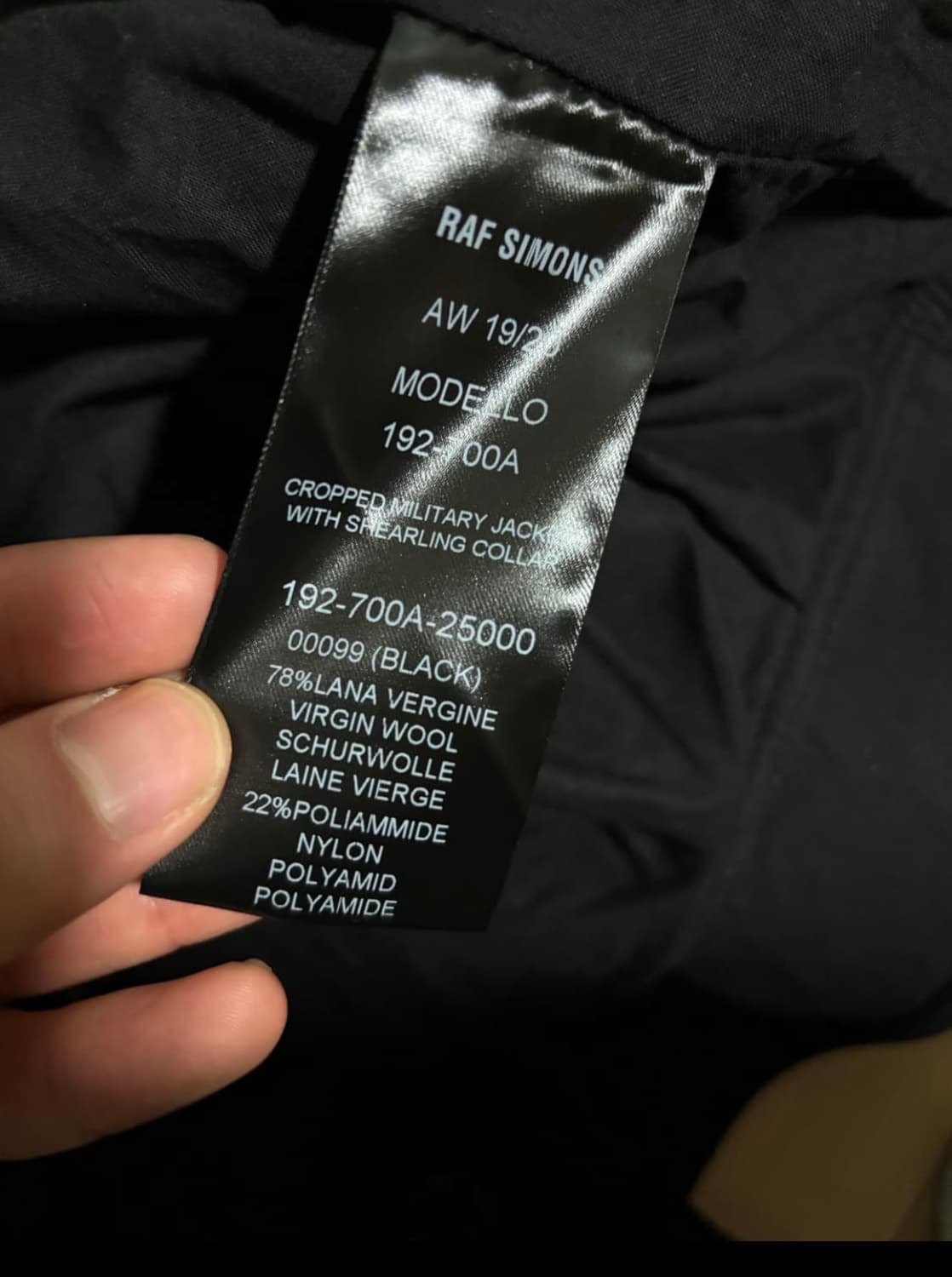 라프시몬스 울 크롭 자켓 상품이미지5