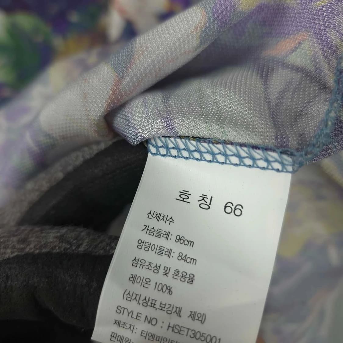 여M 인견 플라워 패턴 반팔 원피스 상품이미지5