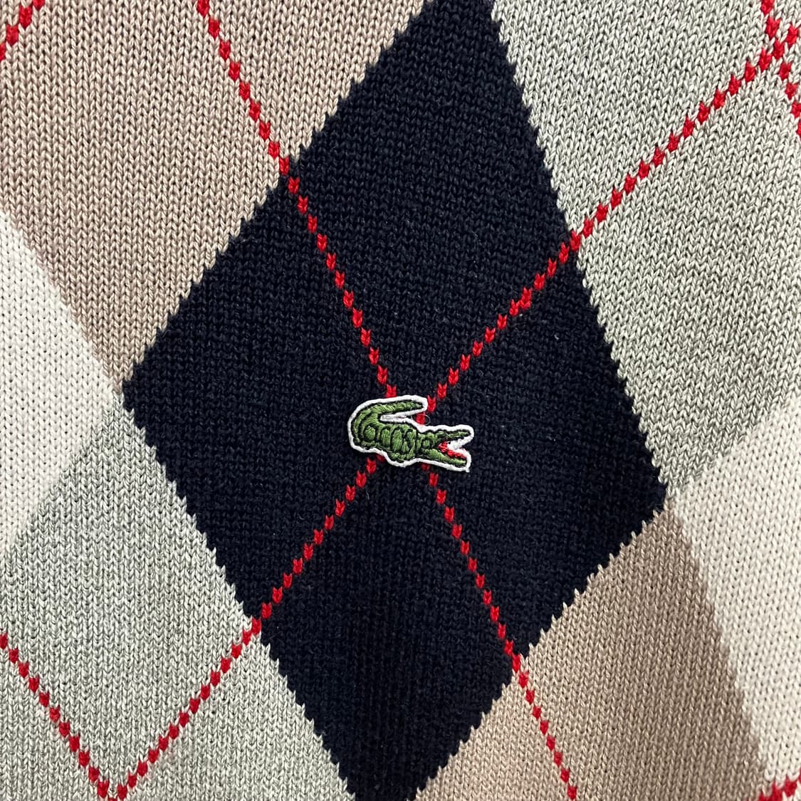 N57 라코스테 아가일 니트 상품이미지3