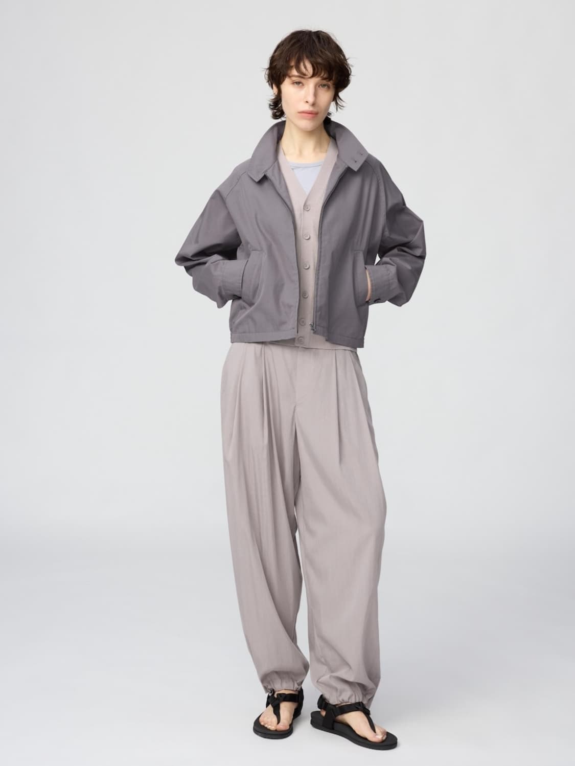 유니클로U/ 코튼블렌드 쇼트블루종/ 3XL 상품이미지4