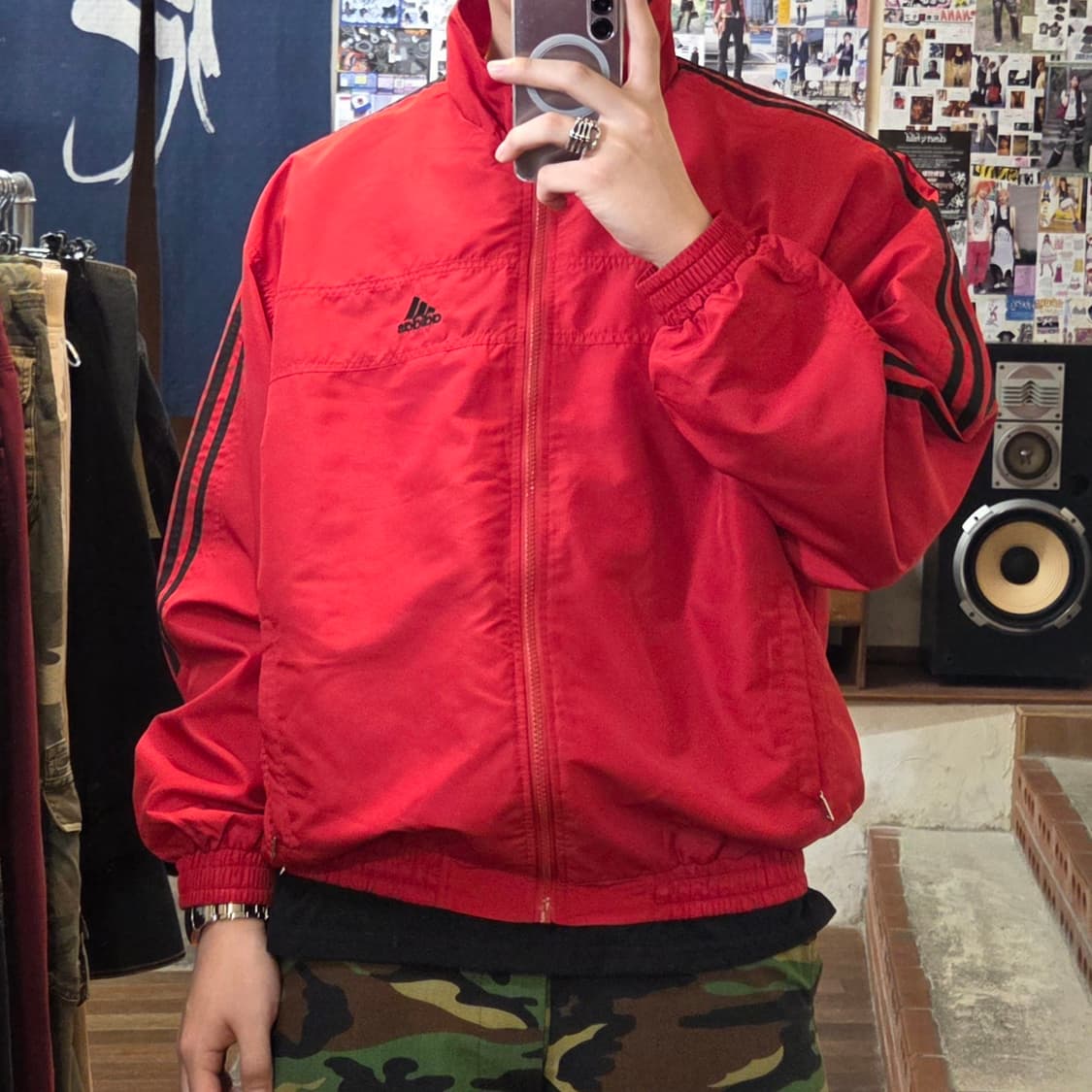 아디다스 00S 올드스쿨 레드 바람막이 자켓 상품이미지2