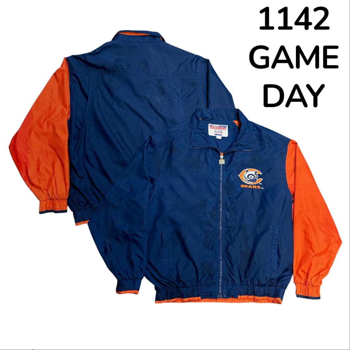 90s 스타터 nfl  베어스 올드스쿨 바람막이 L 상품이미지1