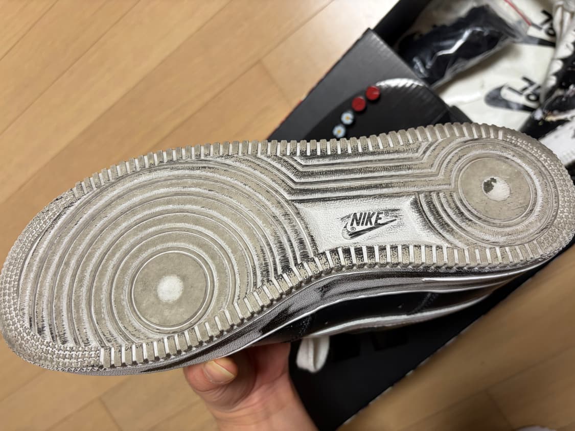 [270]나이키x피스마이너스원 에어포스 og 검흰 급처(gd 피마원포스) 상품이미지6