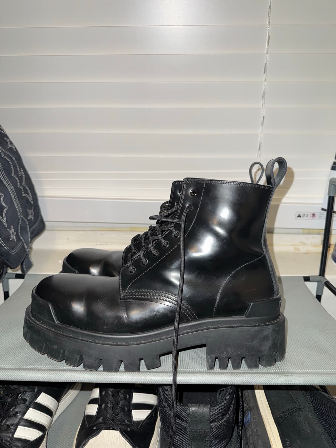 발렌시아가 스트라이크 레더 부츠 (41,265-270mm) 상품이미지4