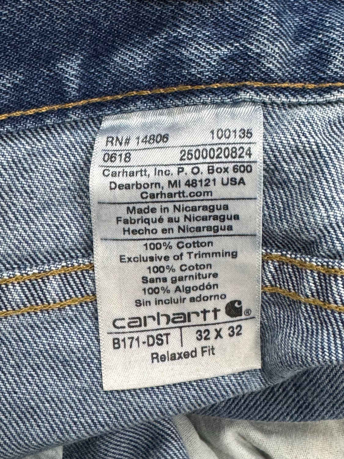 (32x32) 칼하트 청바지 상품이미지3