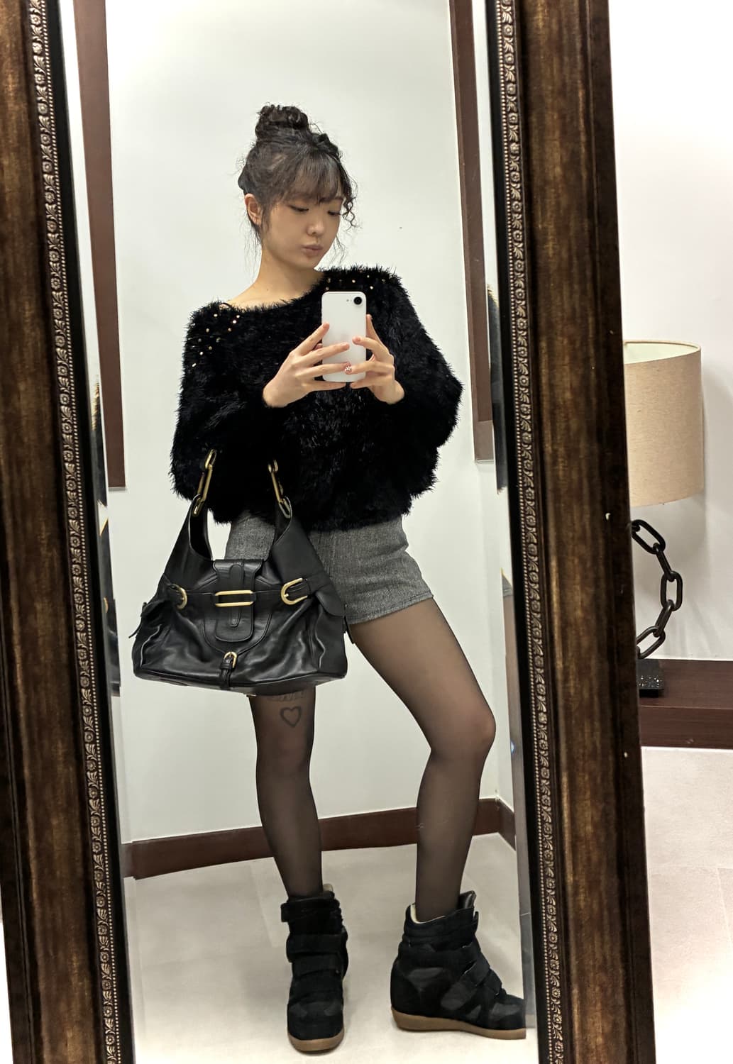 블랙 빅숄더백 상품이미지1