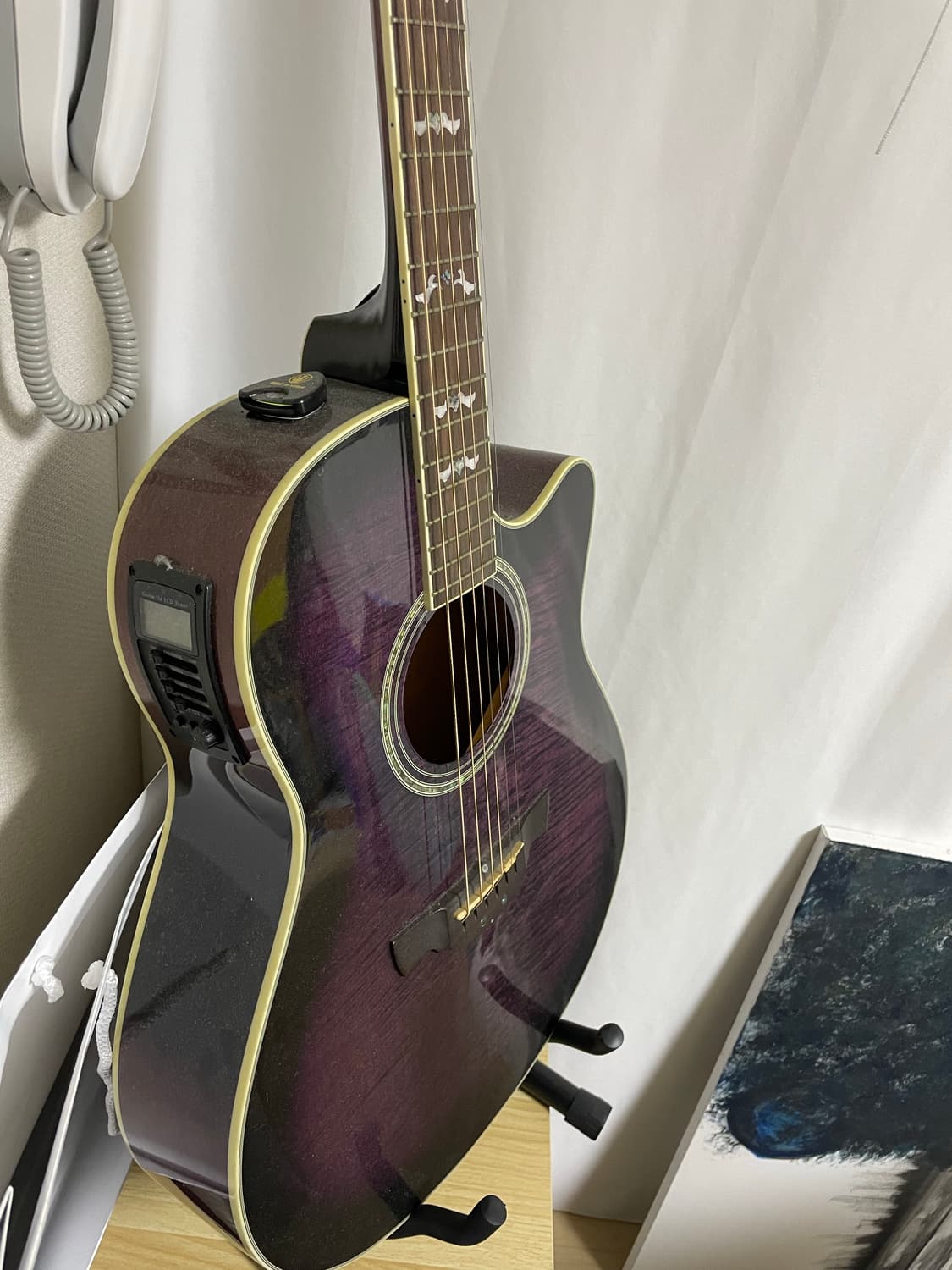 크래프터 노블 보라색 기타 Crafter Noble tps  + 거치대  상품이미지3