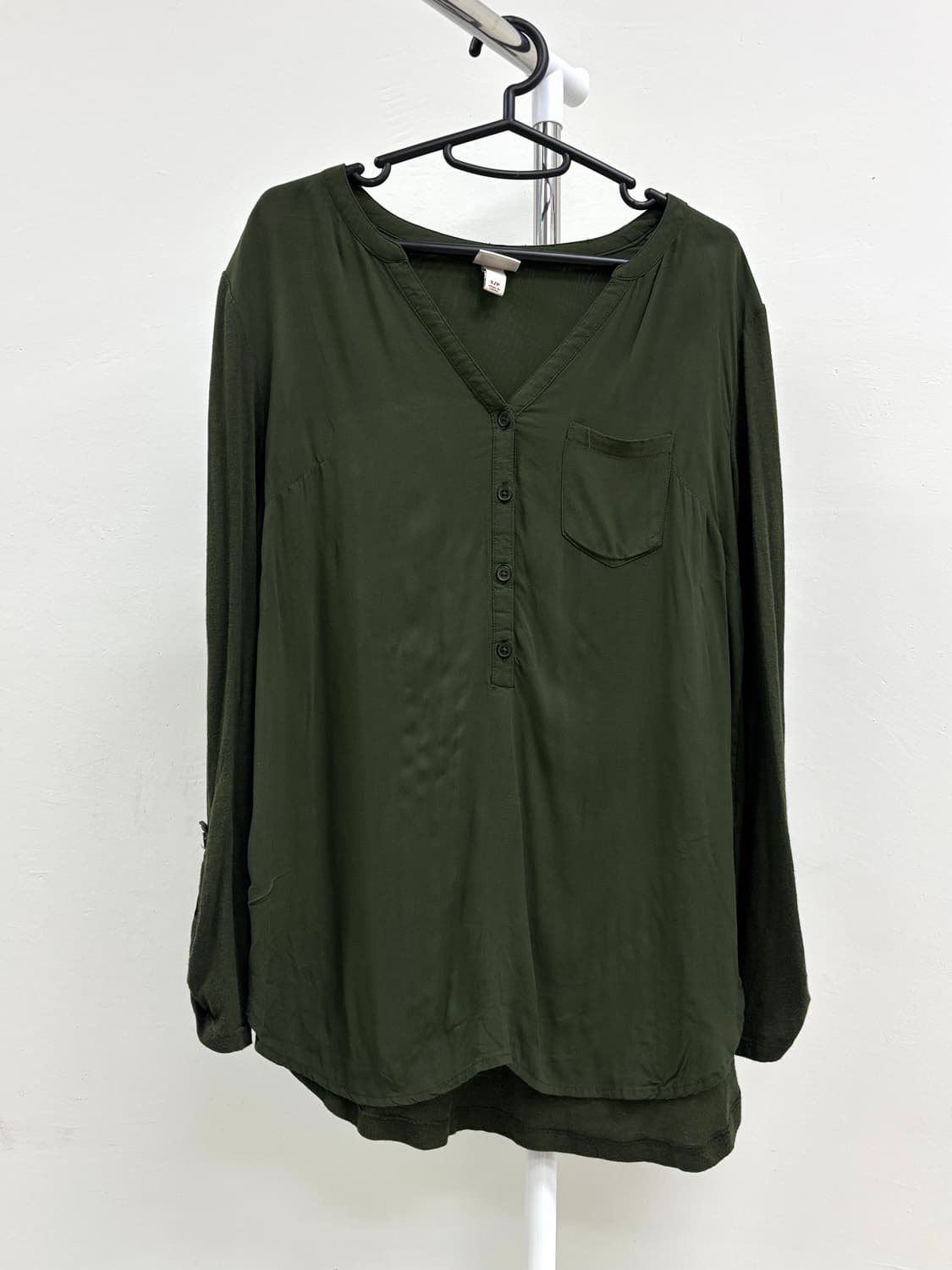 빈티지 카키 롱슬리브 티셔츠 상품이미지5