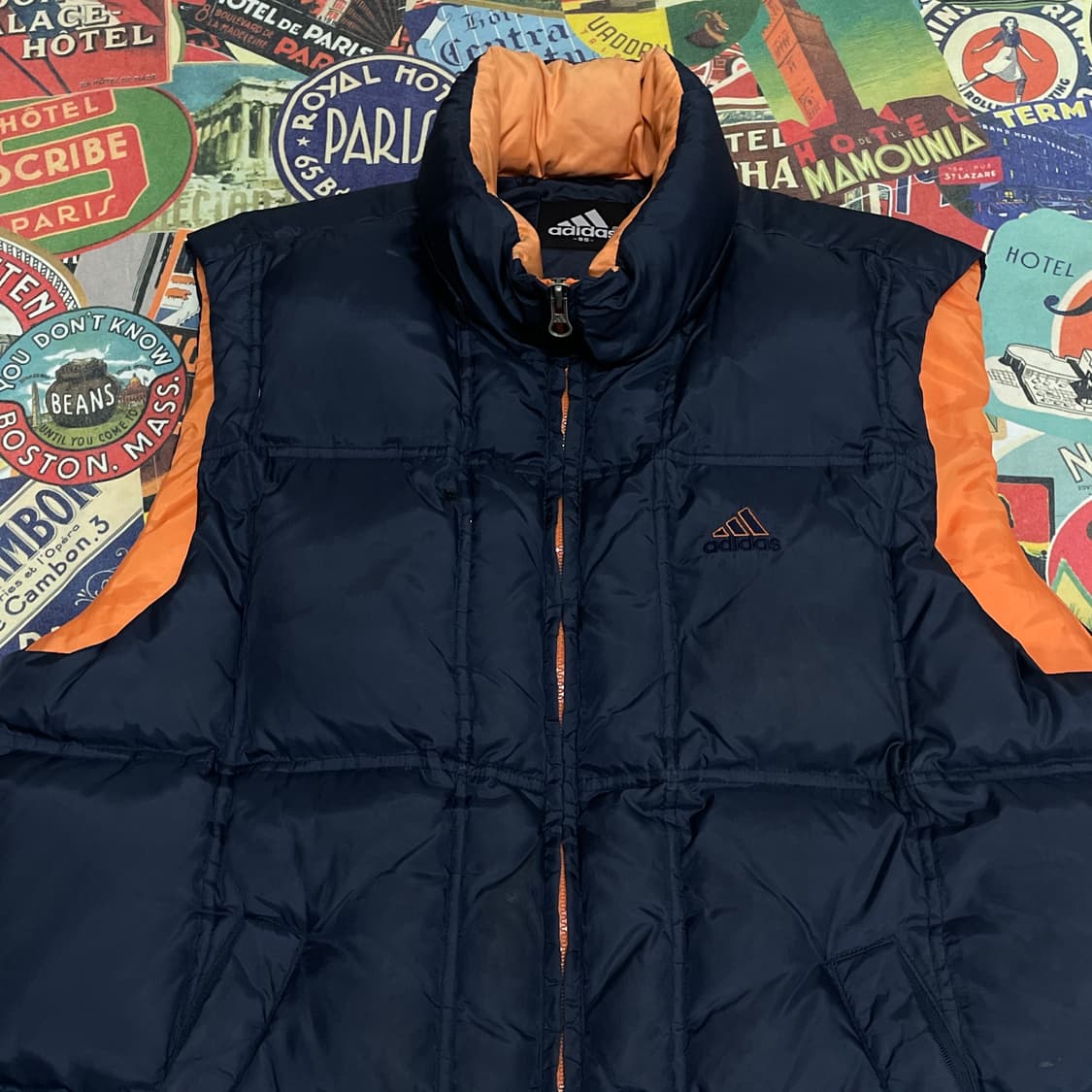 90s 아디다스 올드스쿨 오리털 다운 패딩 조끼 베스트 M 상품이미지10