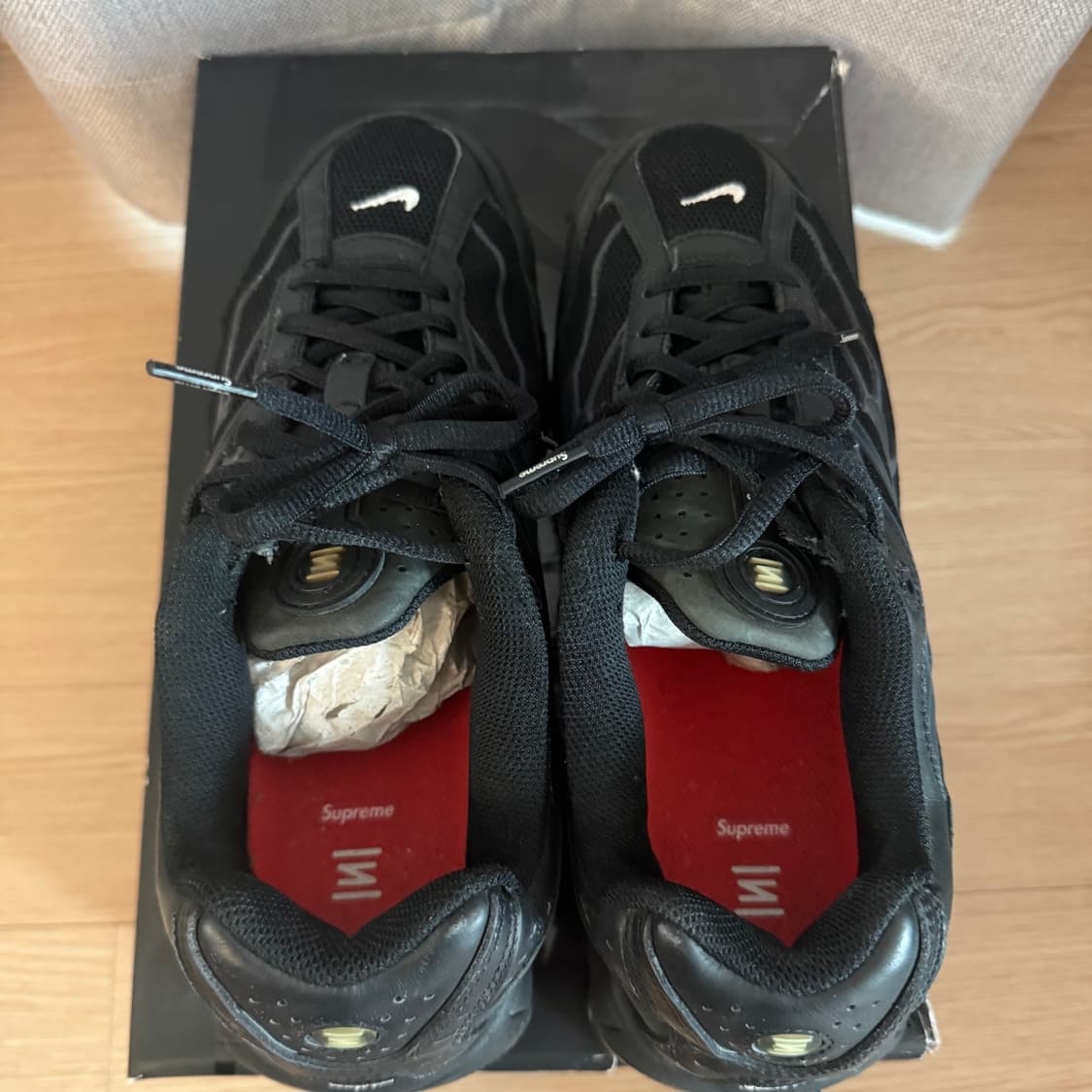 나이키 슈프림 샥스 라이드 블랙 260 사이즈 상품이미지6