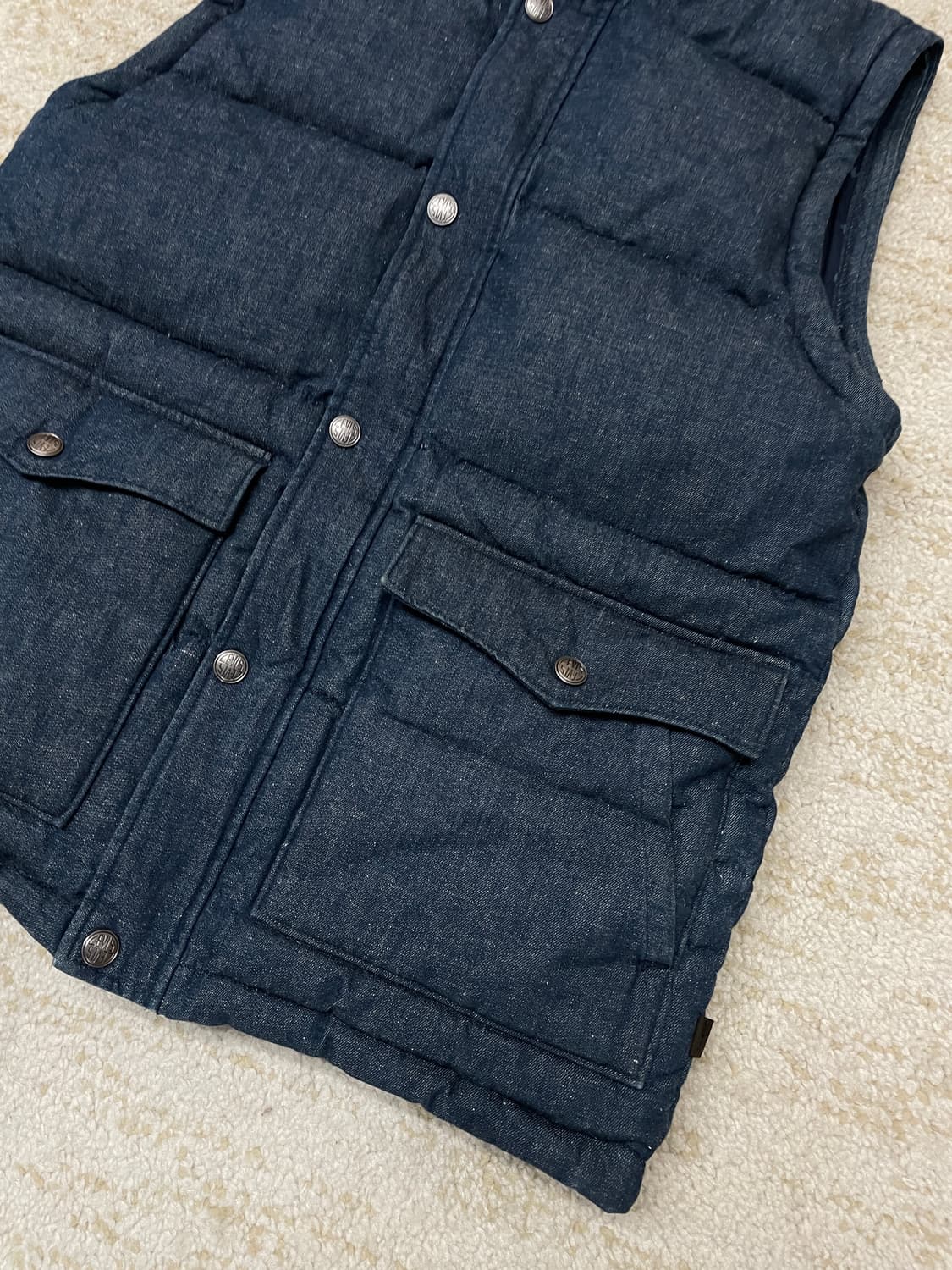 [M] 리바이스 덕 다운 데님 베스트 코듀로이 카라 조끼 상품이미지2