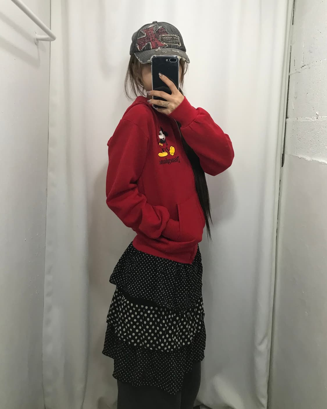 디즈니 미키마우스 레드 후드집업 상품이미지1