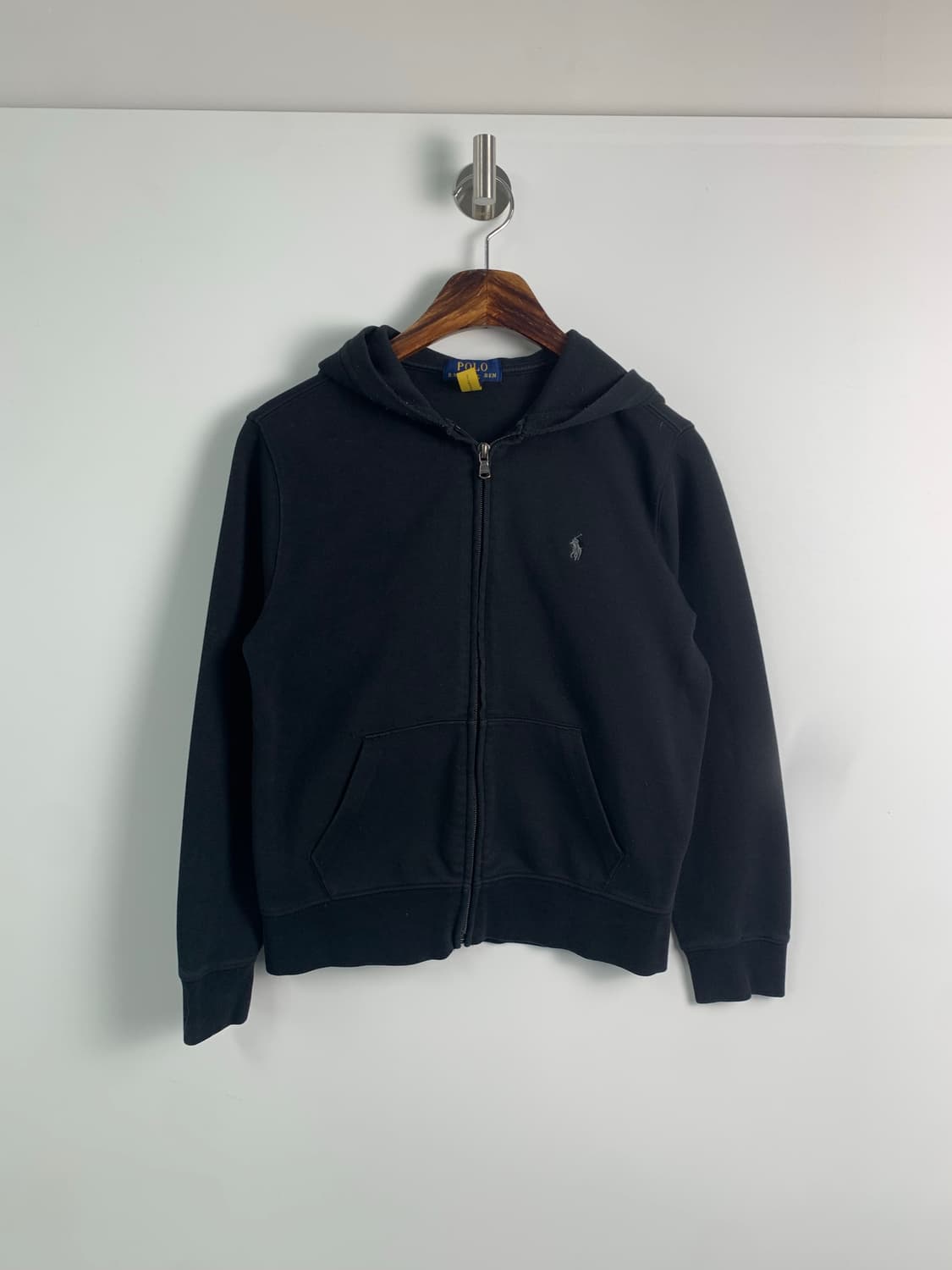 폴로 랄프로렌 신형 자수로고 블랙 후드집업 상품이미지2