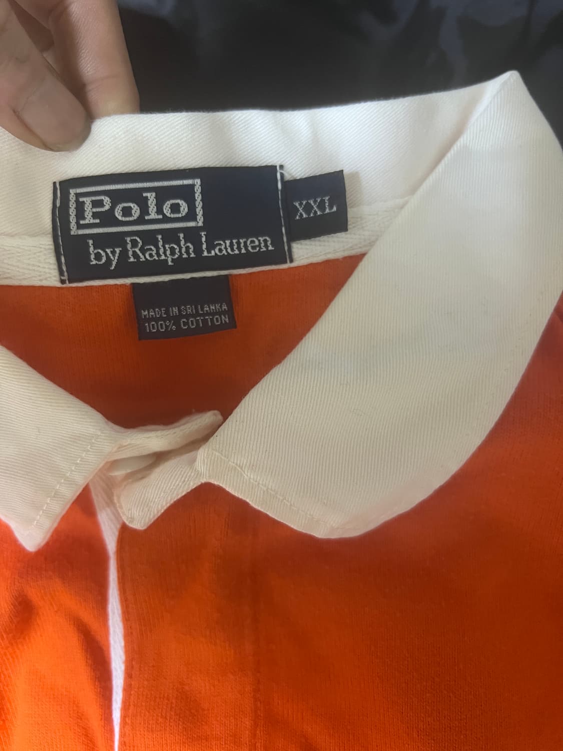 폴로 랄프로렌 럭비 셔츠 오렌지색 긴팔 맨즈 xxl 상품이미지2