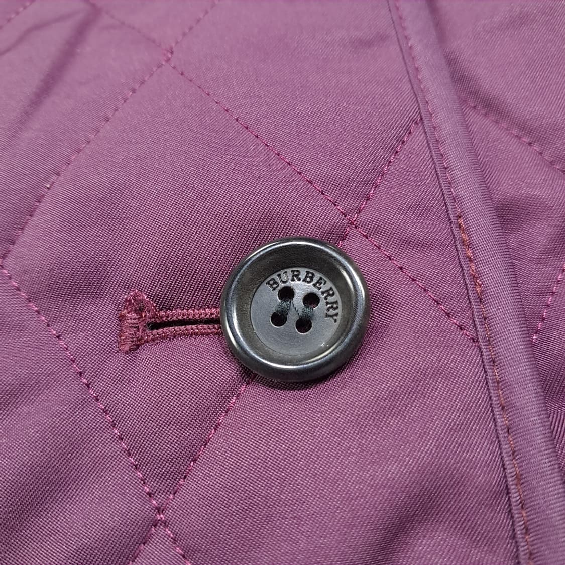 CL869 L 버버리 00s 영국판 로얄퍼플 노바체크 퀼팅 자켓 상품이미지5