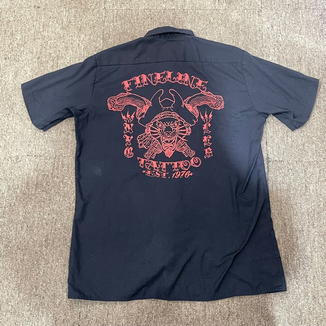 (M) Dickies 디키즈 반팔 워크 셔츠 블랙 상품이미지7