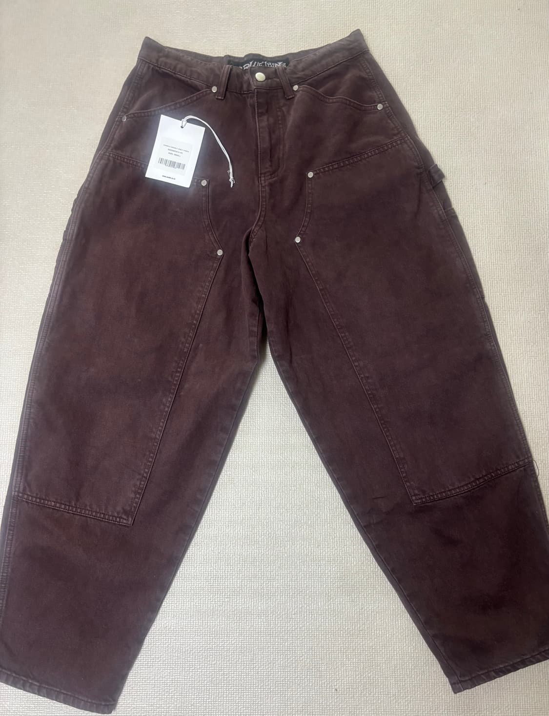 CURVED DOUBLE KNEE PANTS [BROWN] 상품이미지3