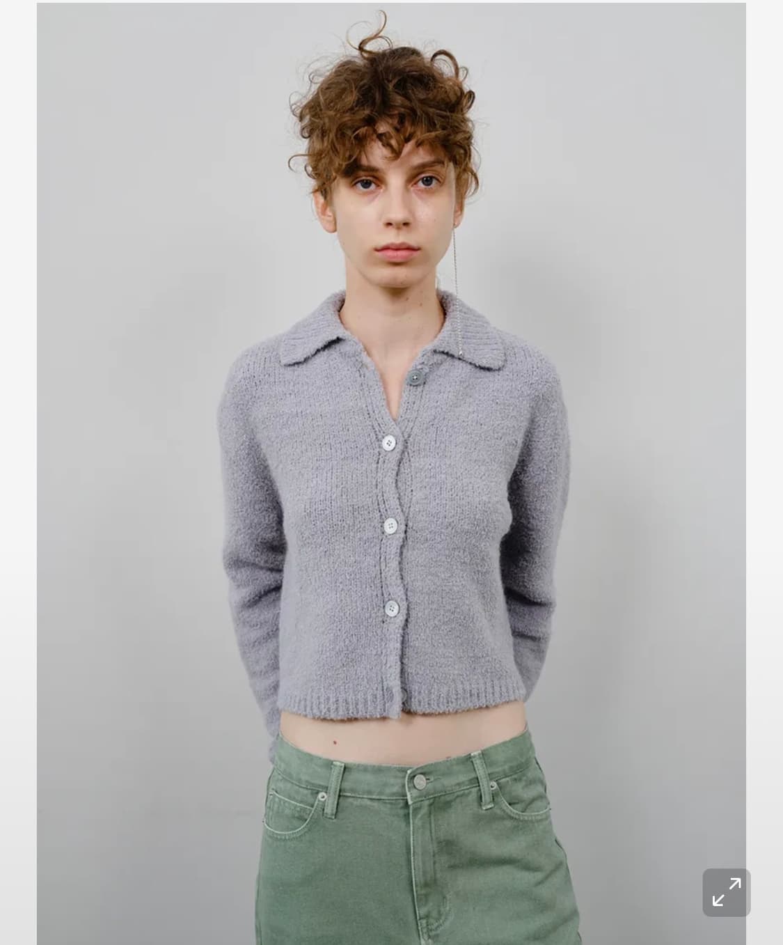 엔조블루스 에센셜 카라 가디건 그레이 상품이미지9