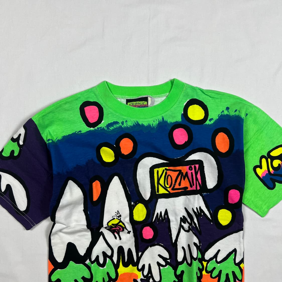 80‘s 88년도 코즈믹 kozmik 올프린트 아트 반팔티 상품이미지2