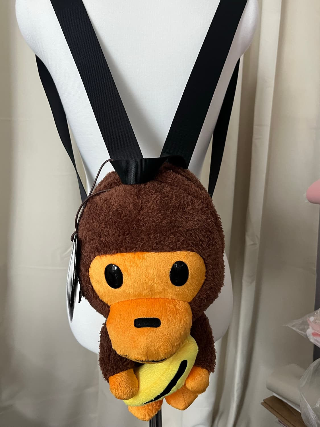 키즈 브라운 베이비 마일로 바나나 인형 백팩 🍌 상품이미지6