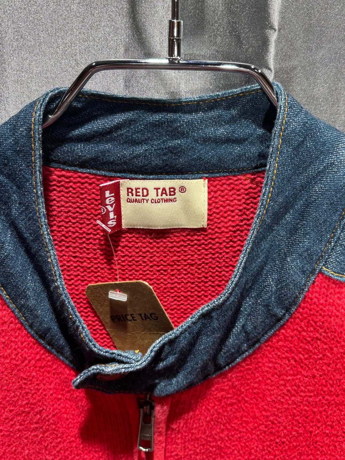 L 리바이스 데님믹스 레드 니트집업 상품이미지6