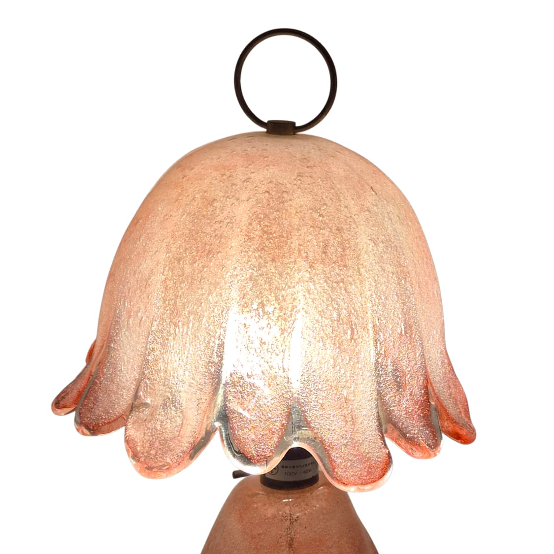 70s 이와타 핸드블로운 핑크 빅 해파리 램프 상품이미지3