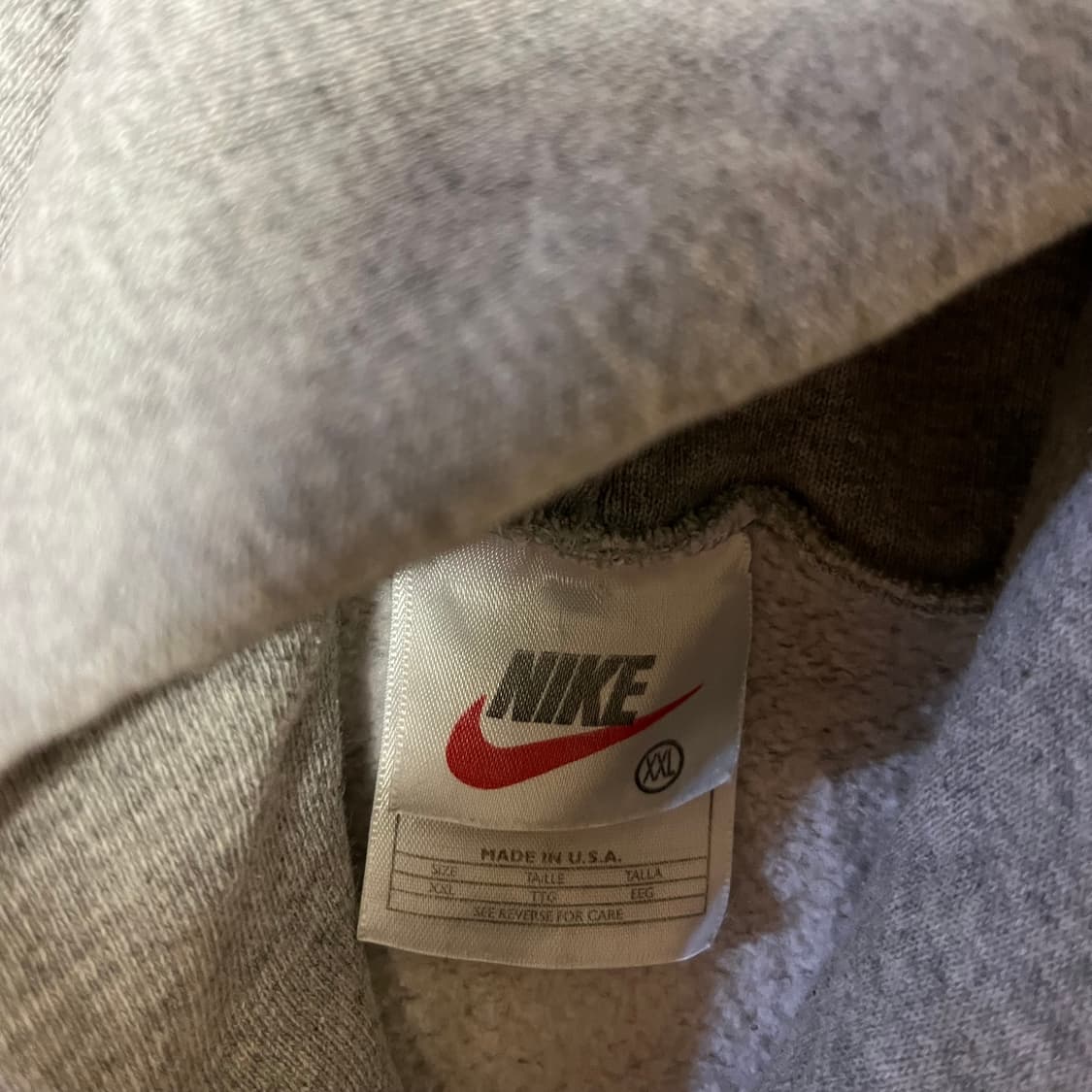 [XXL] 90s USA 나이키 센터 스우시 후드 그레이 상품이미지3