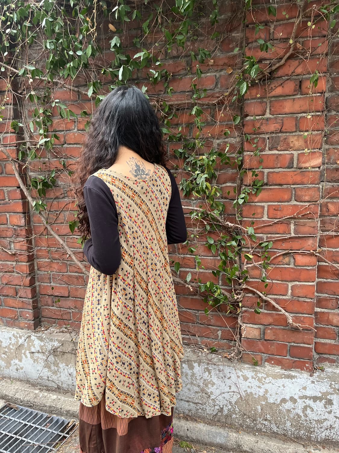 히피 패턴 민소매 원피스 상품이미지3