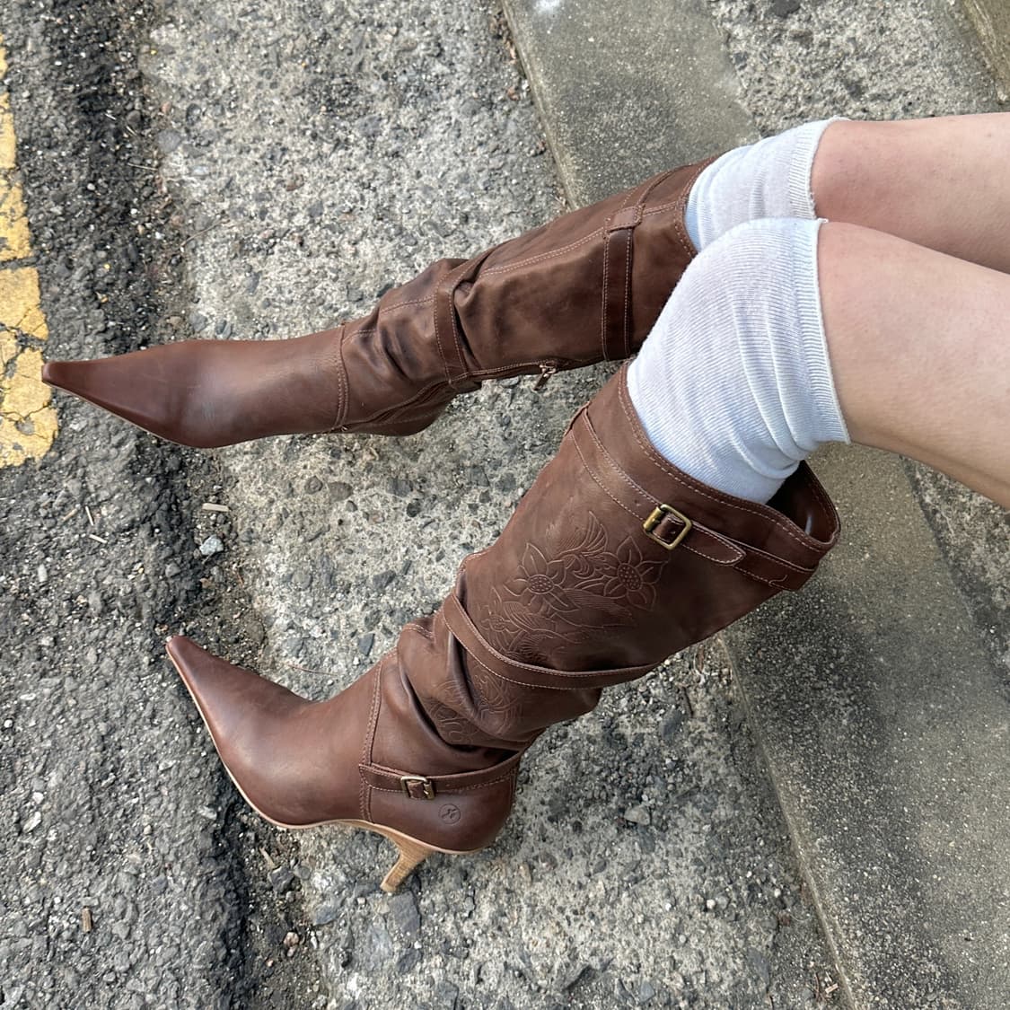 00s 브롱크스 레더 웨치 스틸레토 부츠 상품이미지7