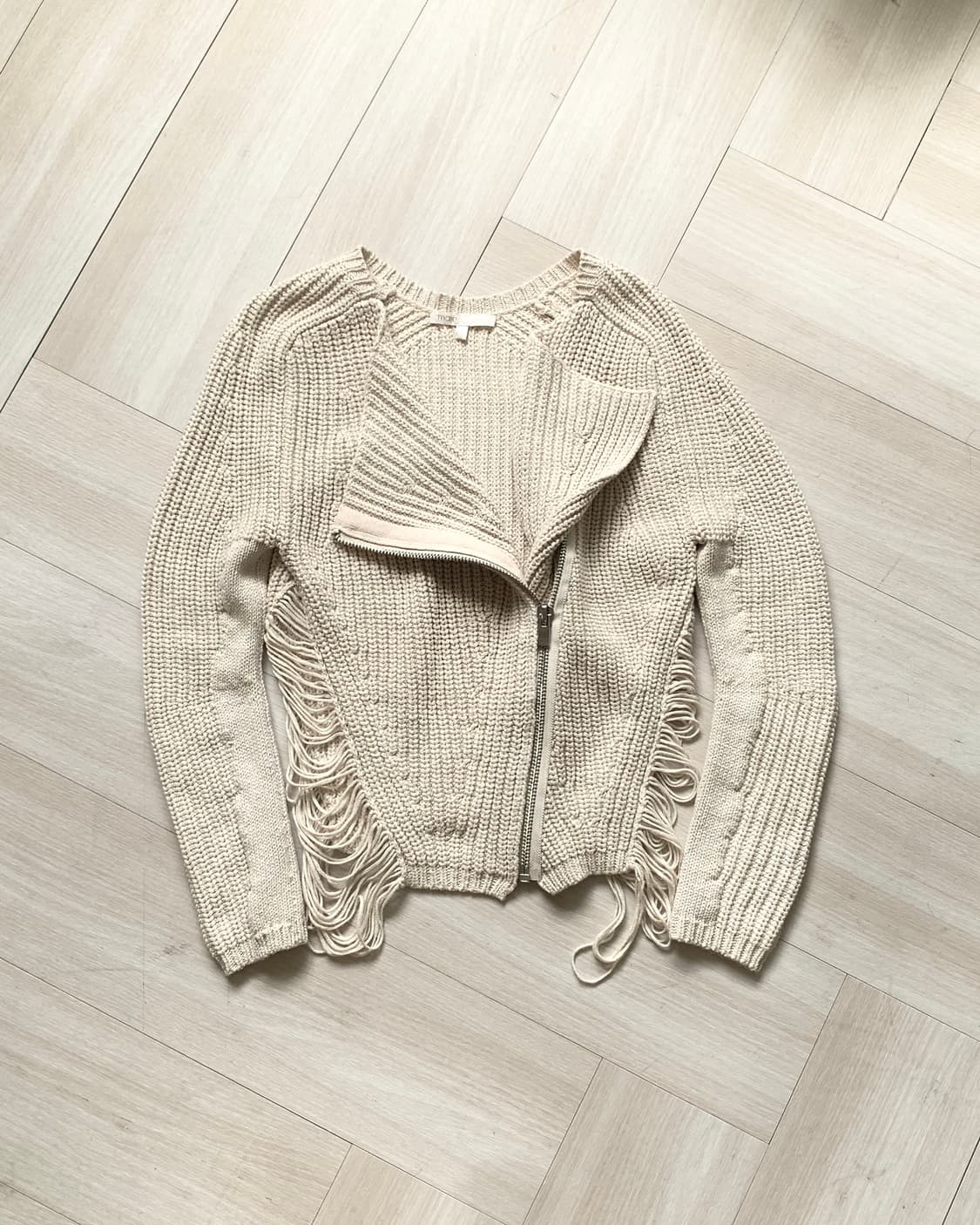 [maje] diagonal fringe side cardigan 상품이미지7