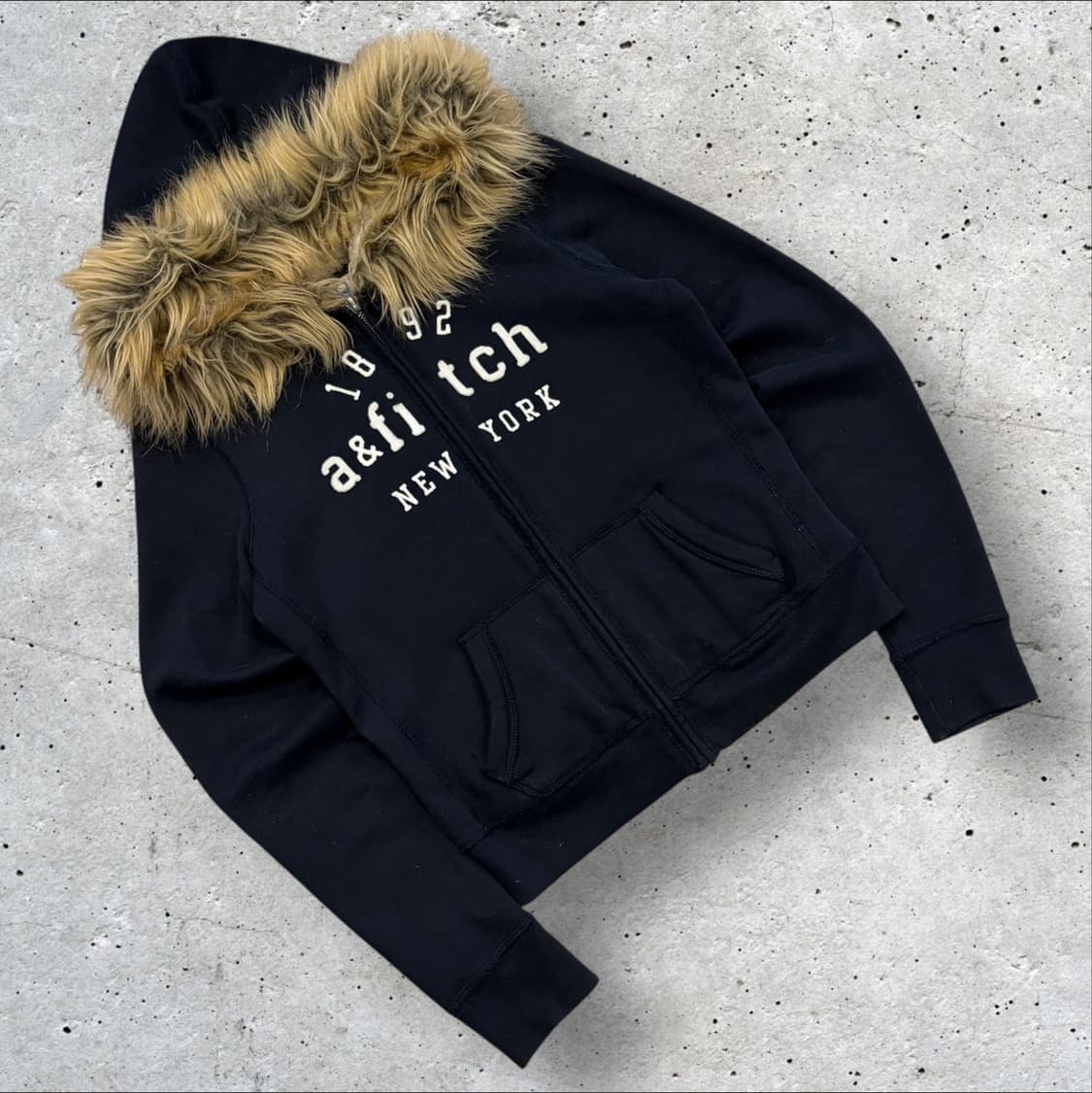 [XL] 아베크롬비 울프죠 키즈 블랙 후드 집업 C47 상품이미지1