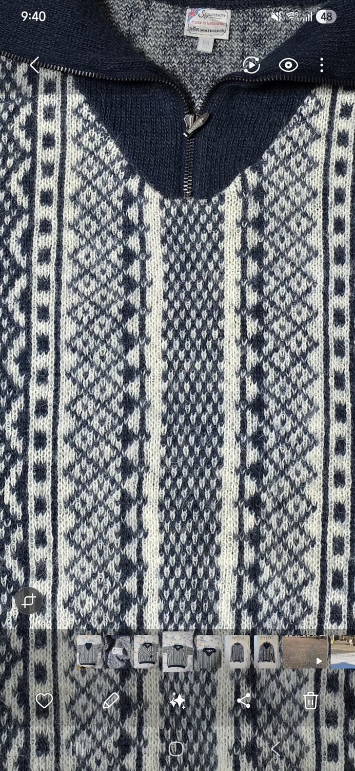 Sigursson 아이슬란드 패턴 니트 2XL 상품이미지4