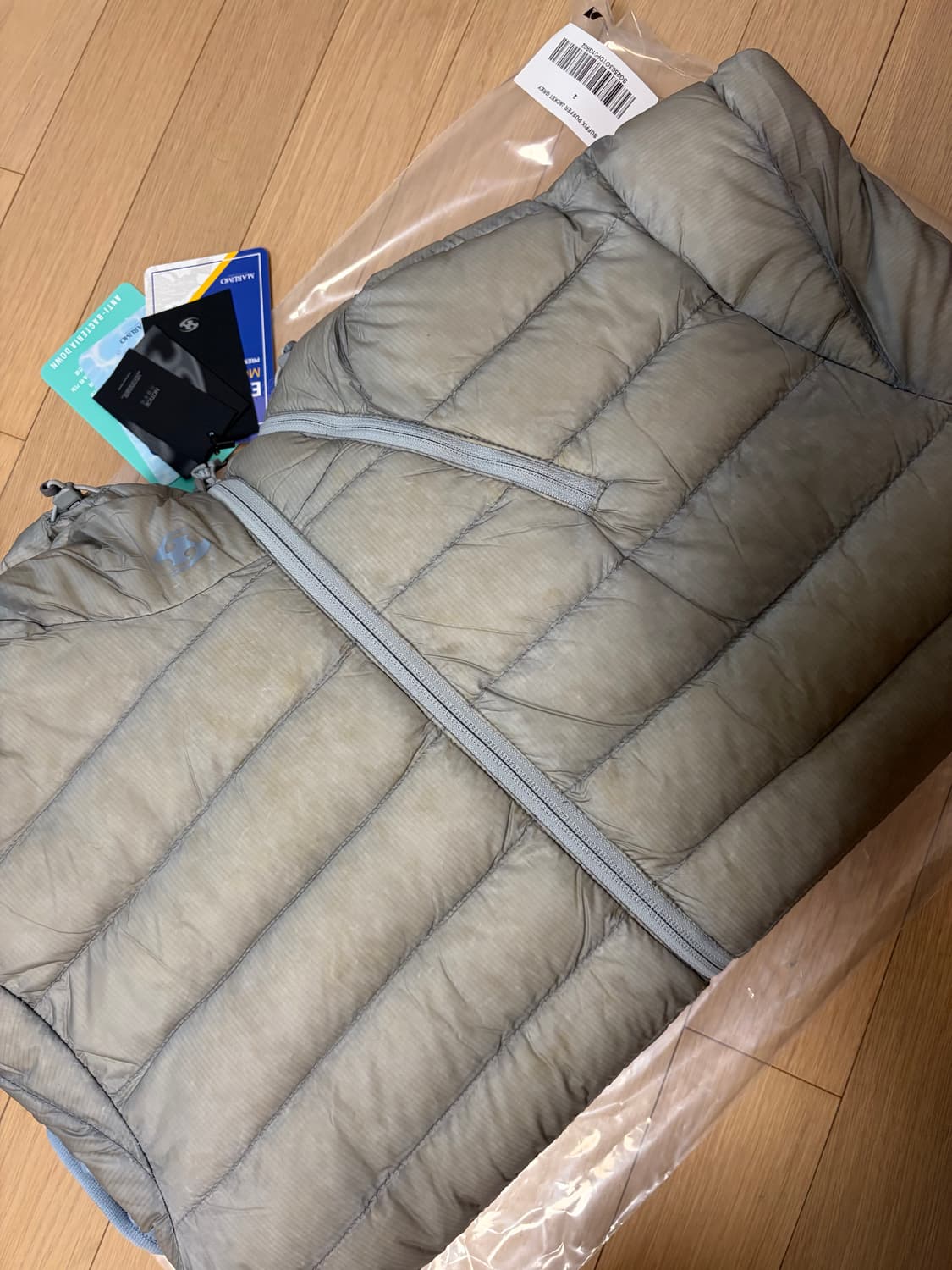 [2] 25fw 산산기어 패딩 서픽스 푸퍼 그레이 새상품 급처해용💙 상품이미지2