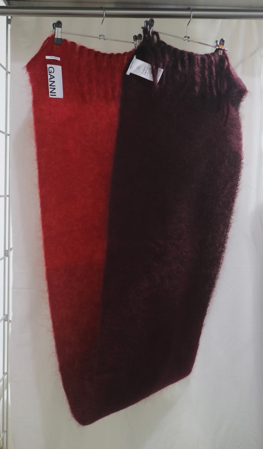 GANNI Mohair Gradient Scarf Red-Brown 상품이미지2