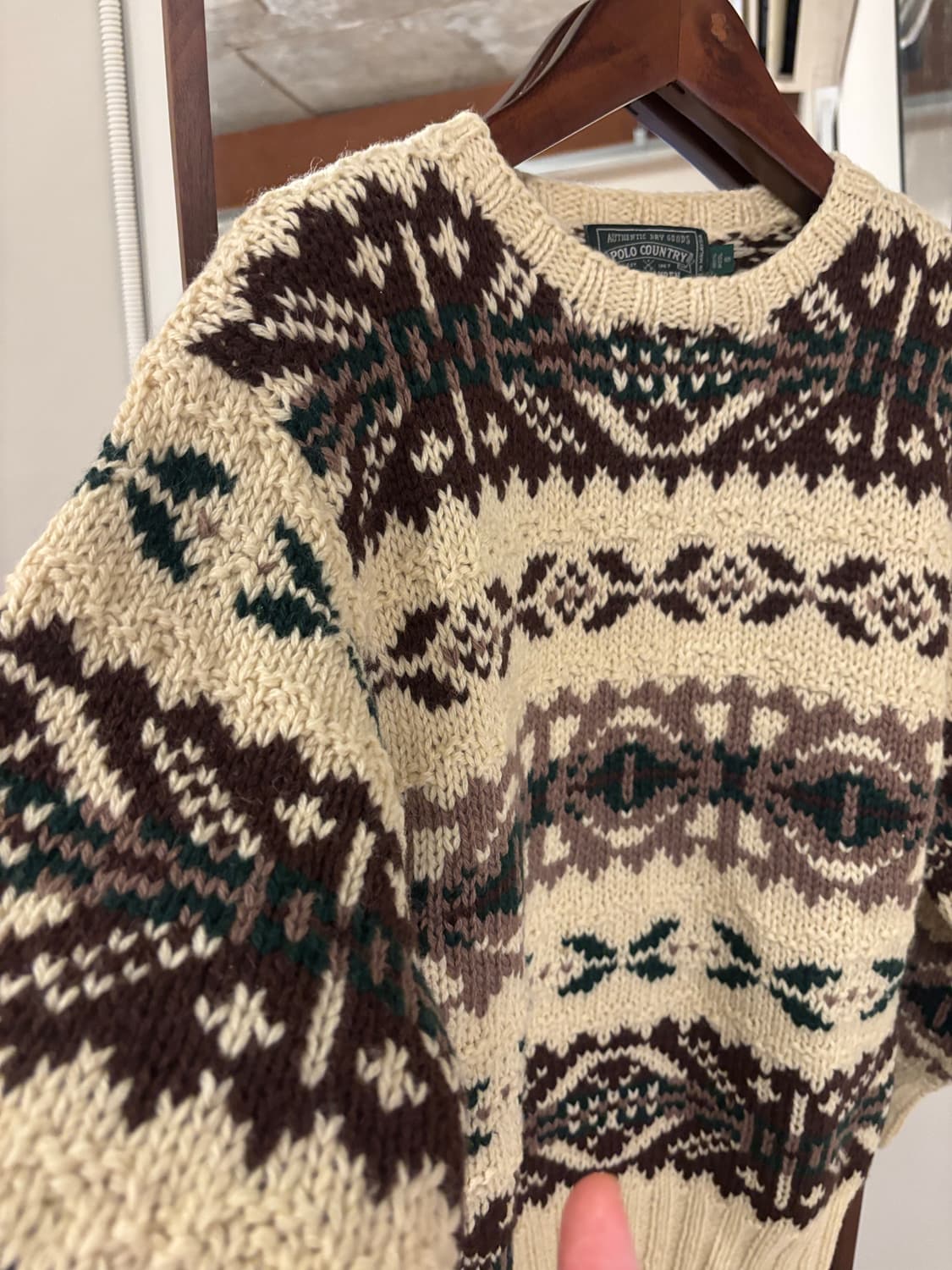 폴로 컨트리 노르딕패턴 니트 스웨터 상품이미지4
