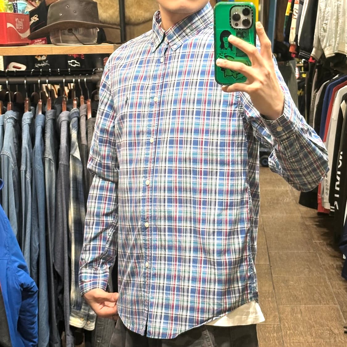 [HI] 폴로 랄프로렌 셔츠 체크블루 상품이미지3