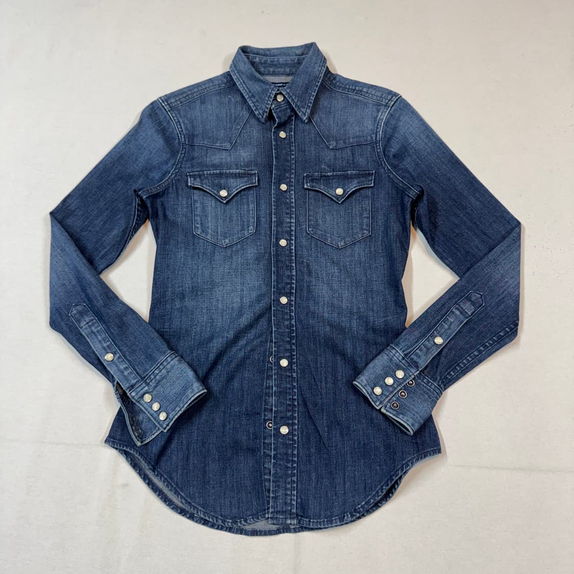 S) 폴로 랄프로렘 청 데님 웨스턴 셔츠 상품이미지1