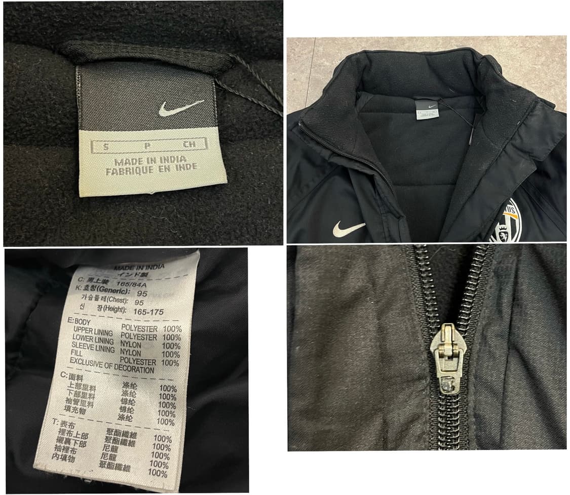 나이키 유벤투스 패딩 자켓 블랙 S 95 #csz2976 상품이미지3