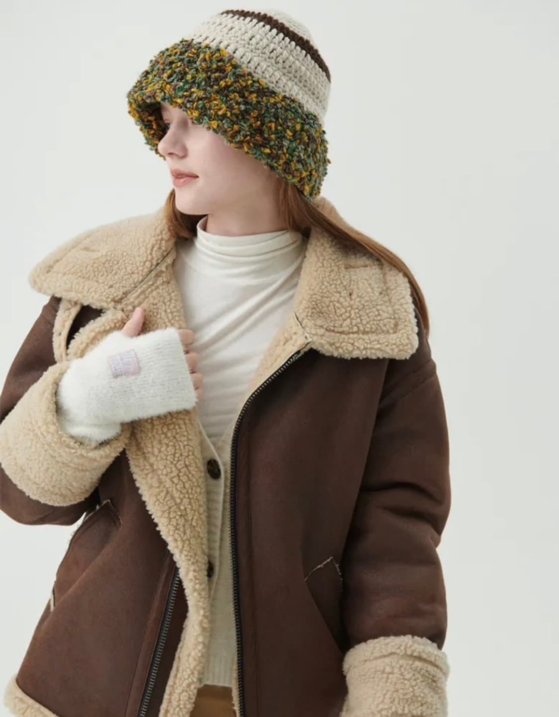 올인컴플리트 플러피 링 크로셰 햇 (아이보리) 상품이미지3