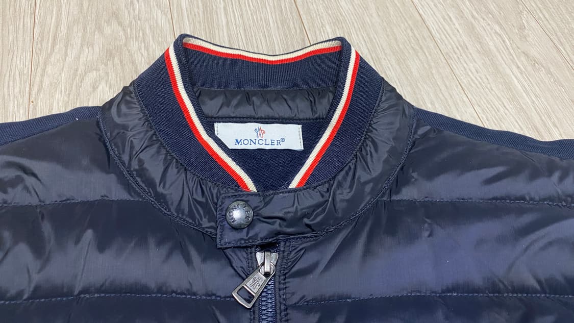 [XL] 몽클레어 삼선 트리콧 니트패딩 네이비 상품이미지6