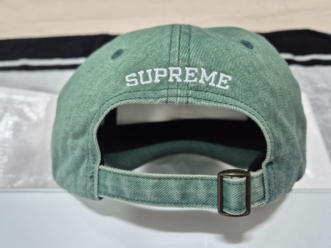 (os) 슈프림 피그먼트 S로고 캡 그린 다크틸 6패널 모자 상품이미지4