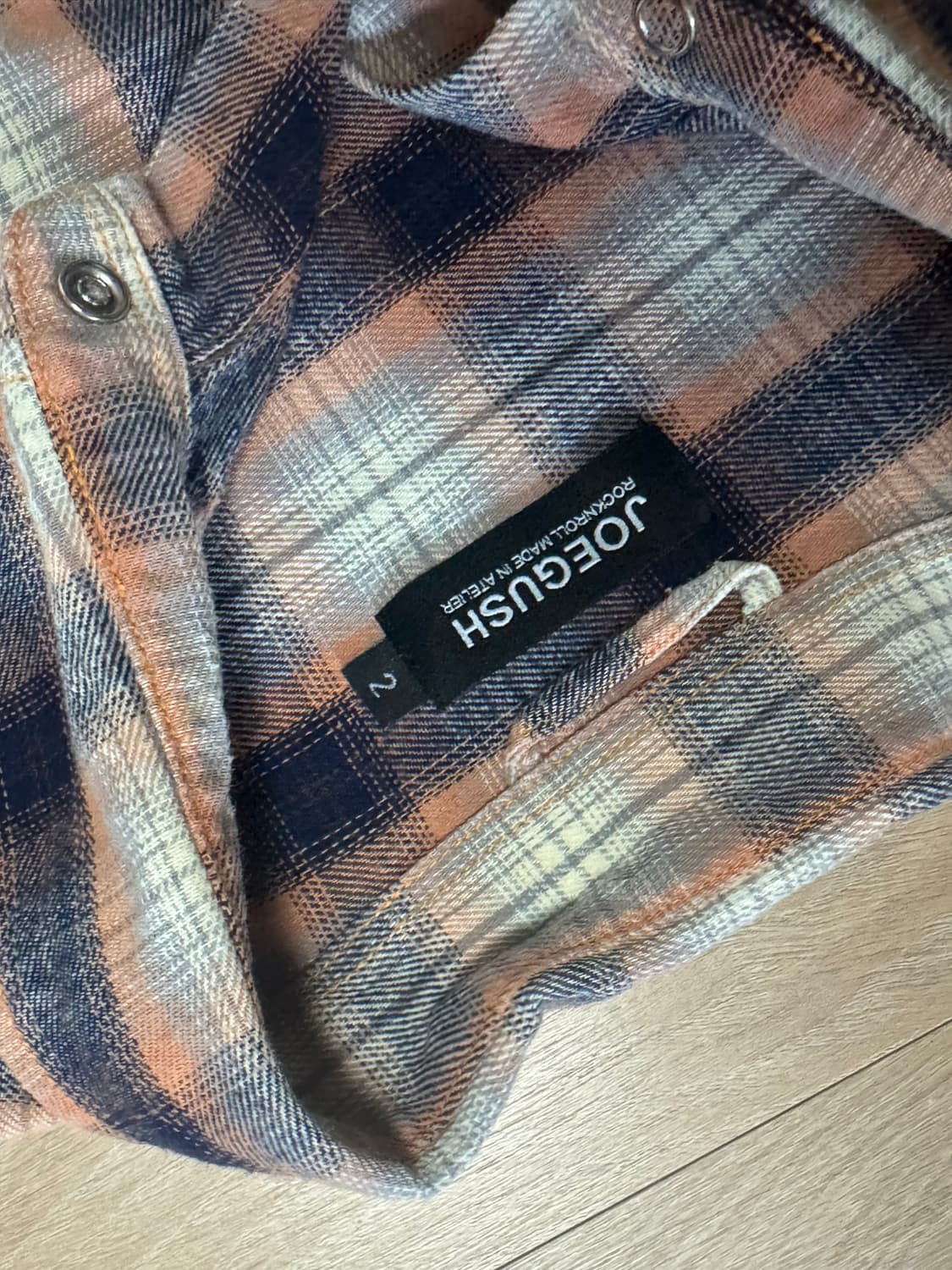 JOEGUSH Raw Edge Flannel Shirt 상품이미지5