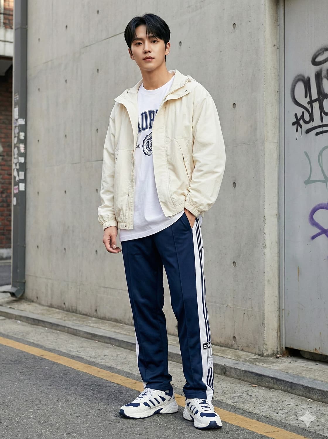 아디다스 아디브레이크 네이비 팬츠_XS 상품이미지1