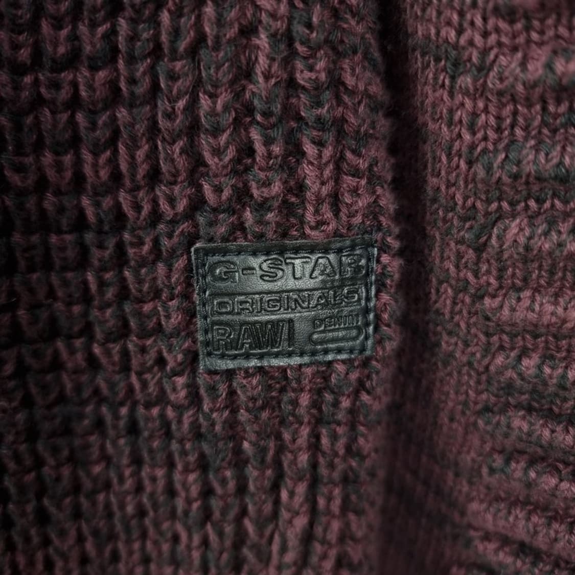 [지스타 로우] 주름 짜임 슬리브 레글런 니트 챠콜 M19288 상품이미지7